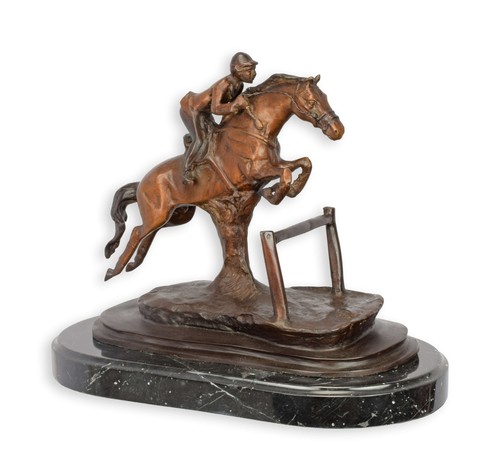Bronzeskulptur reiter pferd - bronzeskulptur,
